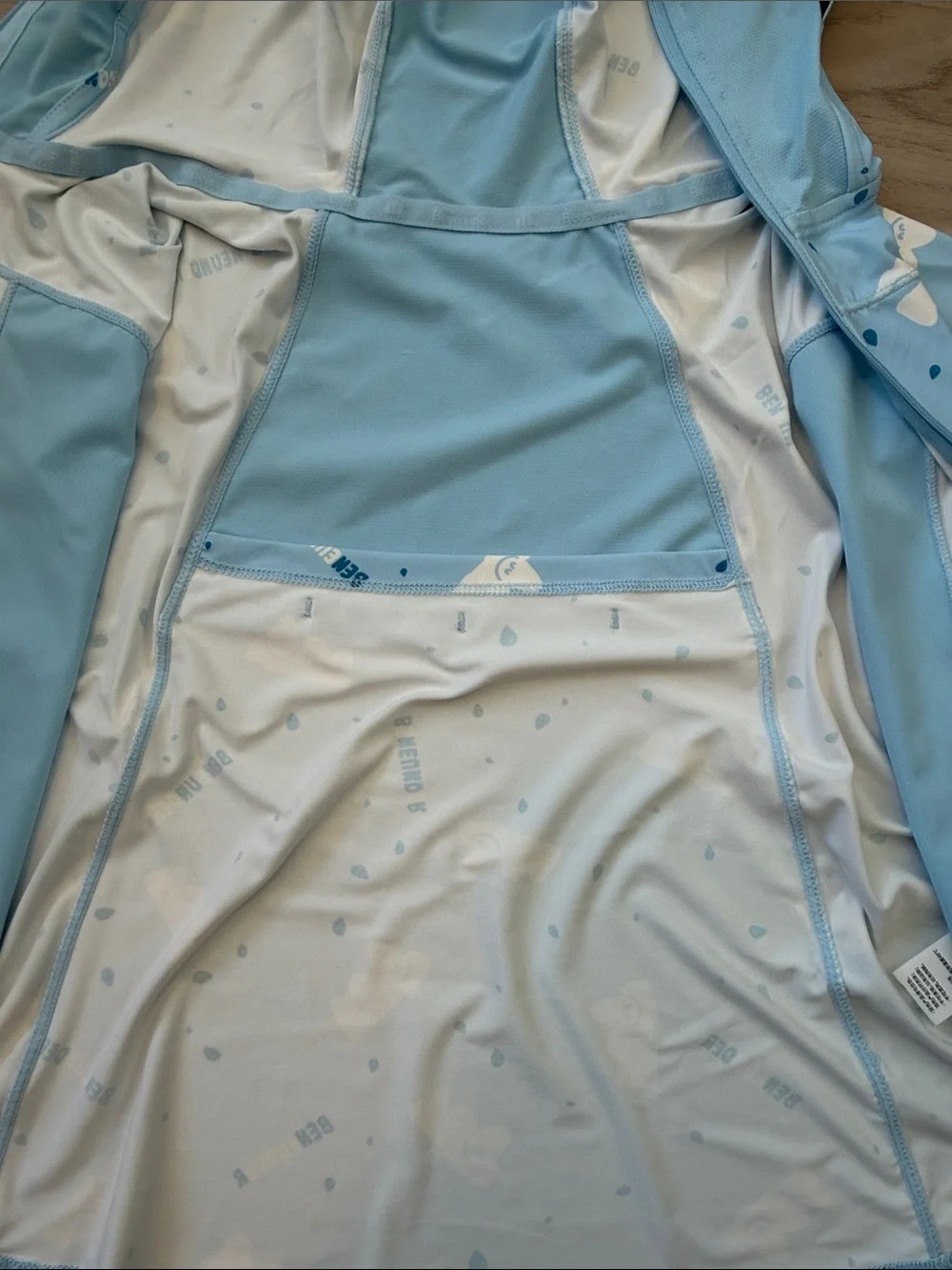 Light Blue kid's Cooling Hooded Zip-Up Sun Protect Jacket
